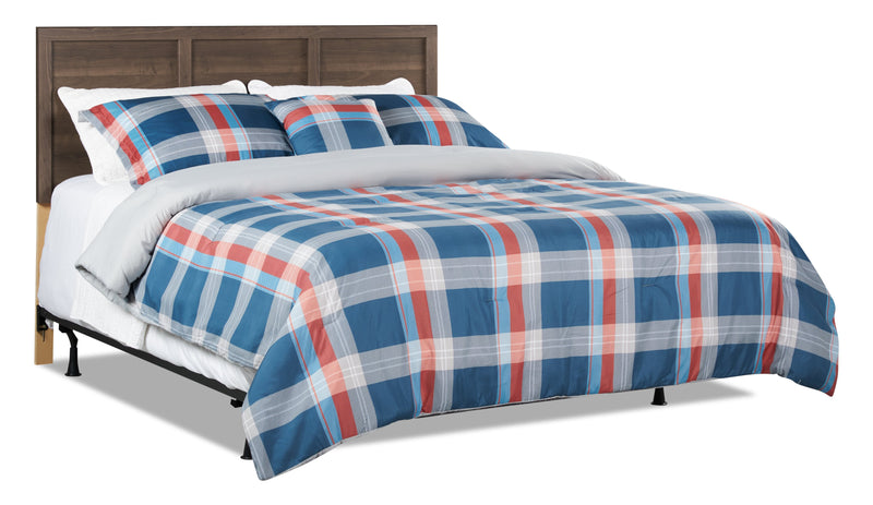 Aida Panel Headboard, Made in Canada, Brown - Queen Size