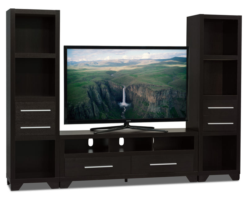 Glendale 3-Piece Entertainment Centre with Storage and Cable Management for TVs up to 65\"- Espresso