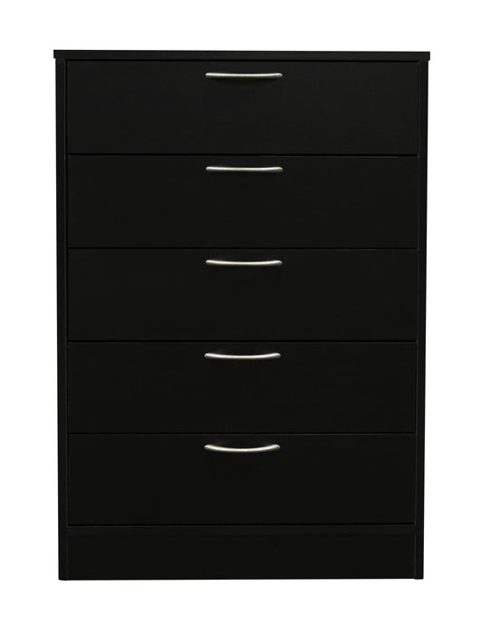 Arlo Bedroom Chest of Drawers, 5-Drawer, 23.6\"W x 36.2\"H, Made in Canada - Black