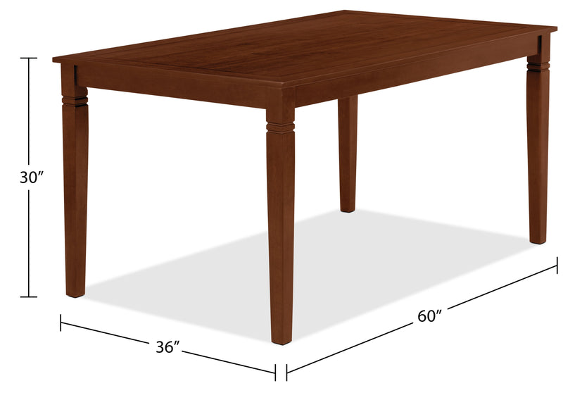 Aran Dining Table, 60\"W - Brown
