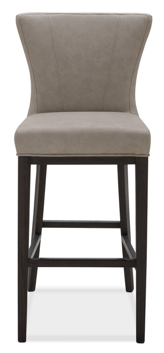 Quinn Barstool with Vegan Leather Fabric - Taupe