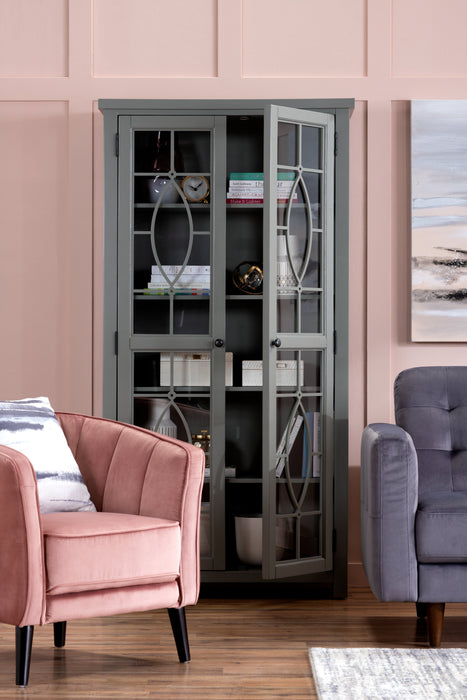 Athena 36\" Curio Cabinet - Grey
