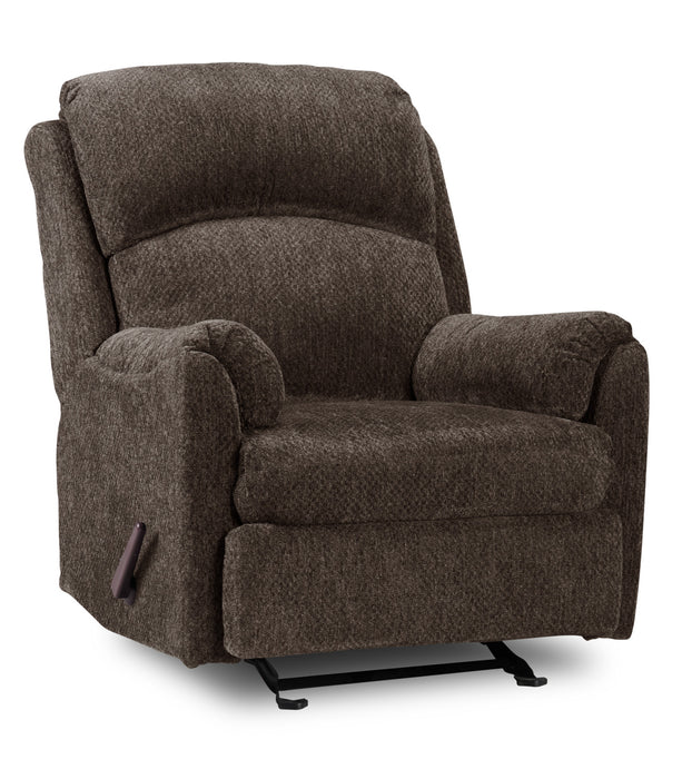Made in Canada Baron 32\" Chenille Fabric Glider Reclining Chair - Brown