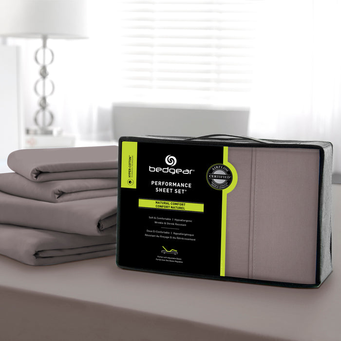 BEDGEAR Hyper-Cotton™ 4-Piece King Sheet Set - Grey