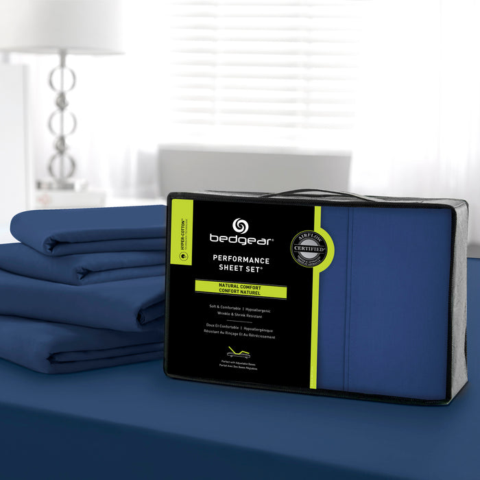 BEDGEAR Hyper-Cotton™ 3-Piece Twin Sheet Set - Navy
