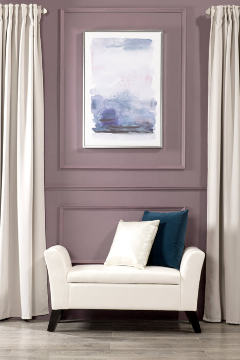 Bonn 44\" Storage Ottoman - White Faux Leather