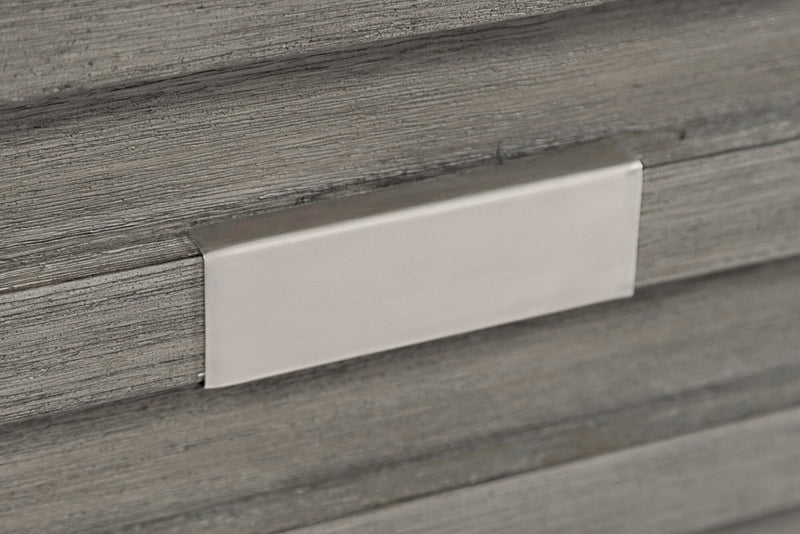 Bronx 24\" Rustic End Table with Storage and Shelf - Grey Wood