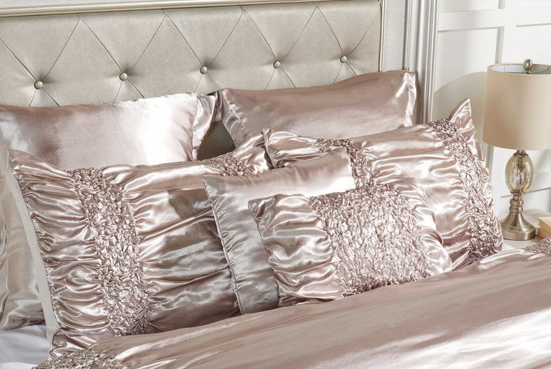 Beatrice 7-Piece King Comforter Set - Taupe