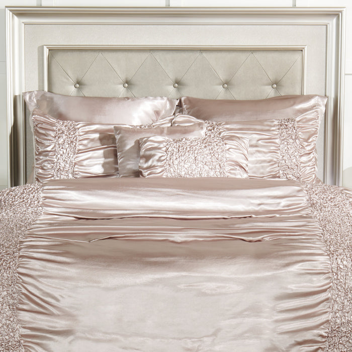 Beatrice 7-Piece King Comforter Set - Taupe