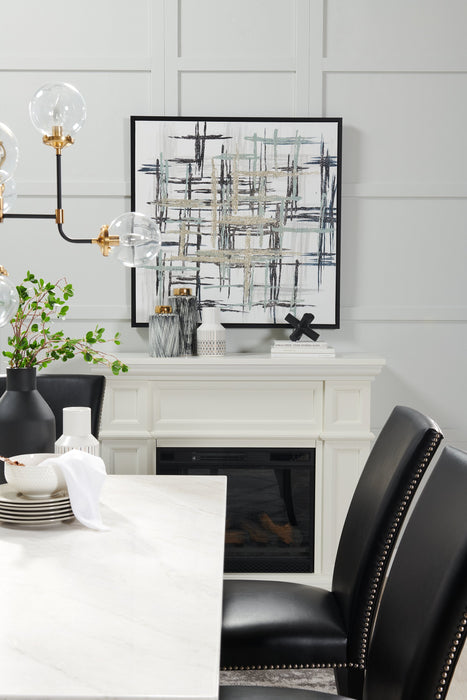 Cami Dining Chair with Vegan-Leather Fabric - Black