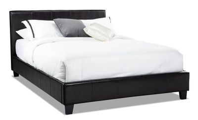Chase Brown Full Bed - Contemporary style Bed in Brown Faux Leather