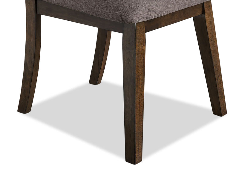 Chelsea Dining Chair with Linen-Look Fabric - Brown