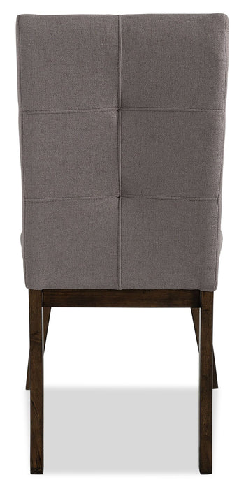 Chelsea Dining Chair with Linen-Look Fabric - Brown