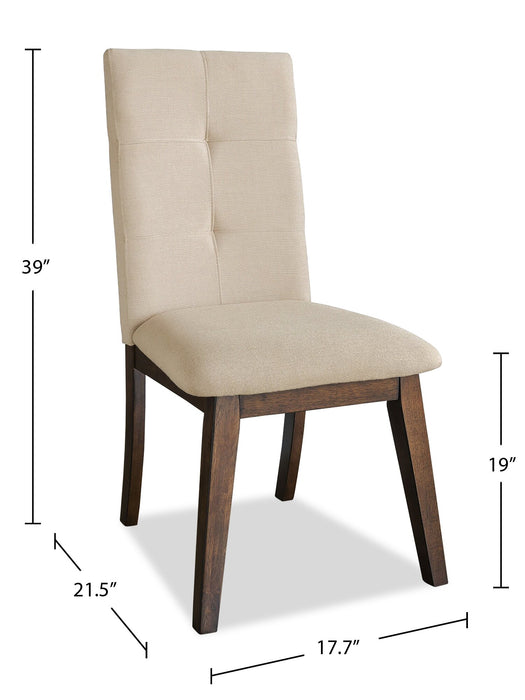 Chelsea Dining Chair with Linen-Look Fabric - Taupe
