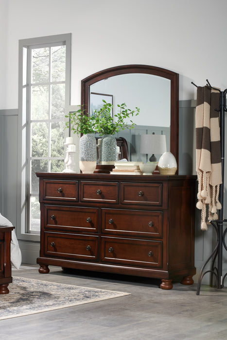 Chelsea Bedroom Dresser Mirror - Cherry Brown