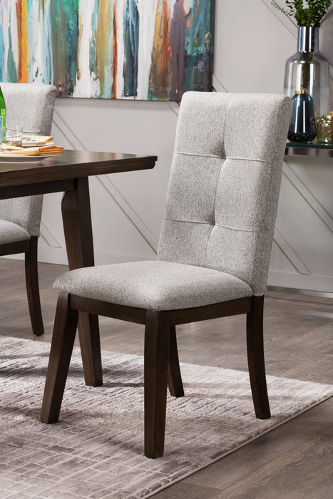 Chelsea Dining Chair with Linen-Look Fabric - Grey