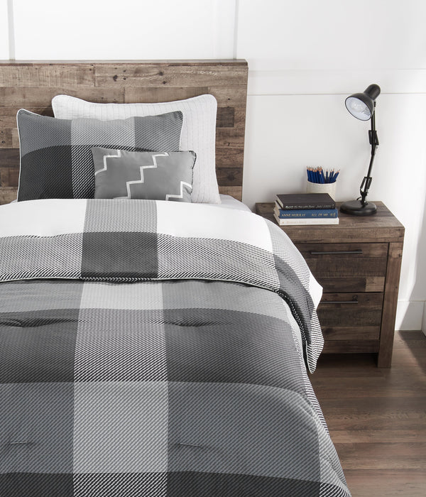 Charlie 4-Piece Full/Queen Comforter Set - Grey