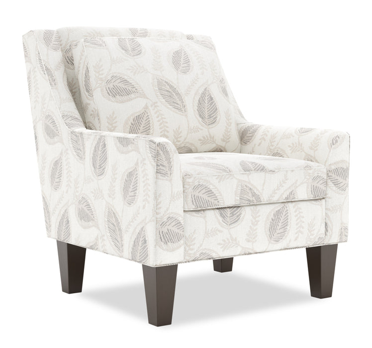 Made in Canada Sofa Lab Customizable Club 29\" Fabric Accent Chair with Wood Legs - Prairie Multicolour