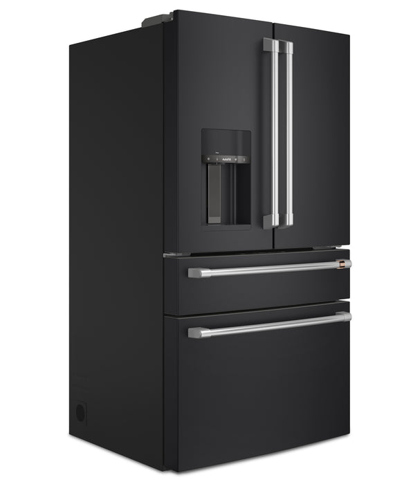 Cafe 36\" 27.8 Cu. Ft. French-Door Refrigerator - Matte Black - CVE28DP3ND1