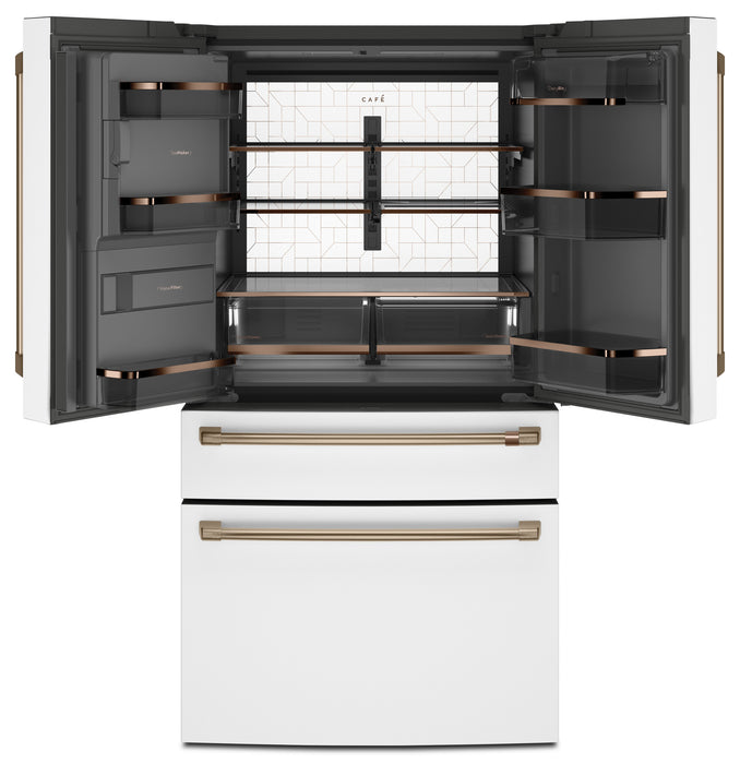 Cafe 36\" 27.8 Cu. Ft. French-Door Refrigerator - Matte White - CVE28DP4NW2