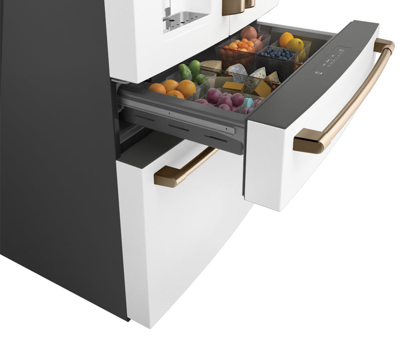 Cafe 36\" 27.8 Cu. Ft. French-Door Refrigerator - Matte White - CVE28DP4NW2