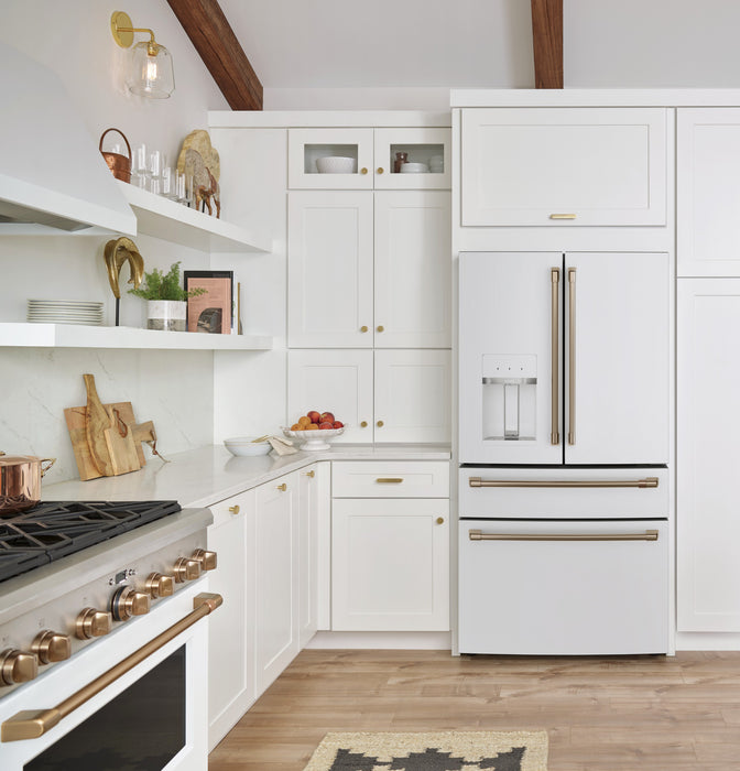 Cafe 36\" 27.8 Cu. Ft. French-Door Refrigerator - Matte White - CVE28DP4NW2