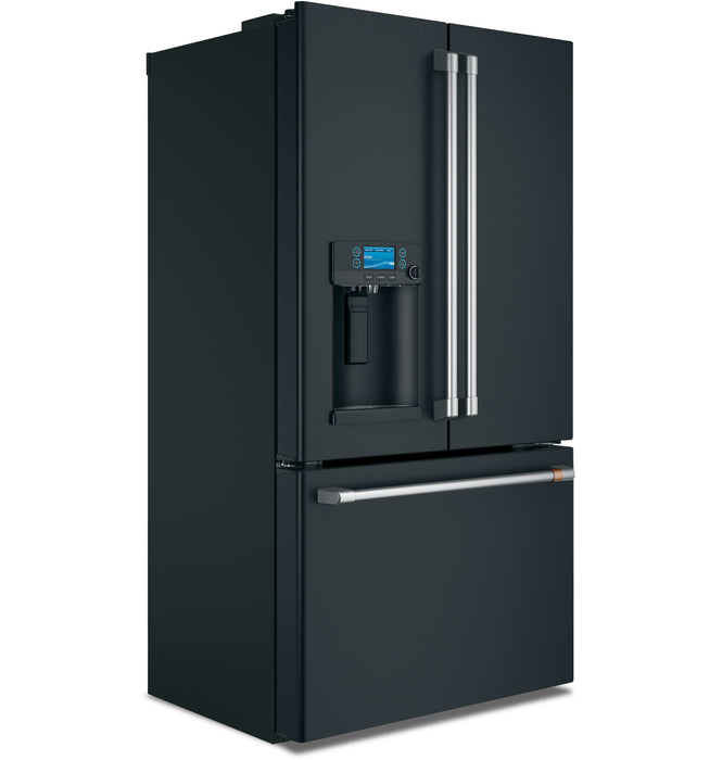 Cafe 36\" 22.2 Cu. Ft. French-Door Refrigerator - Matte Black - CYE22TP3MD1