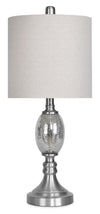 23.5\" Modern Mercury Glass with Brushed Nickel Table Lamp