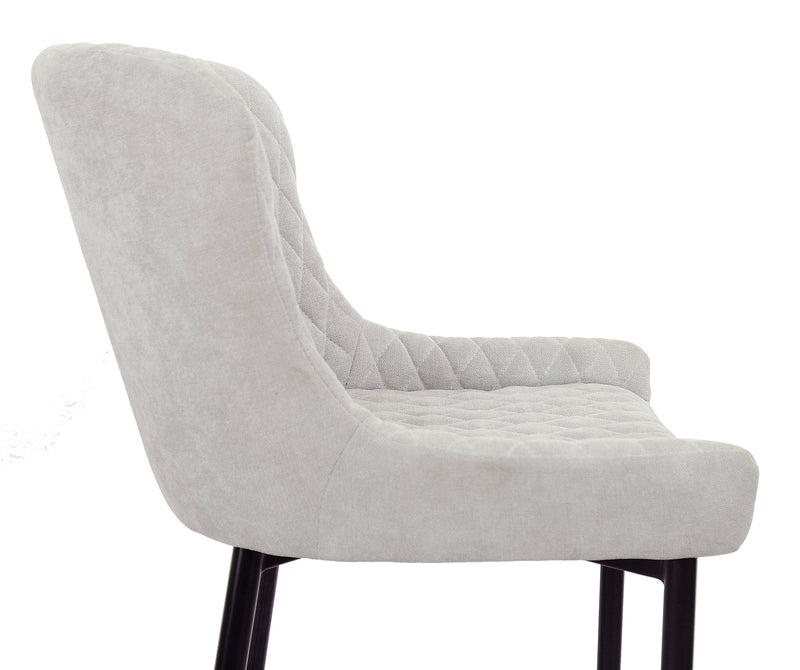 Demi Counter-Height Stool with Velvet-Like Fabric, Metal - Taupe