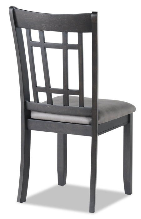 Dena Dining Chair with Vegan-Leather Fabric - Grey