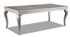 Diva Dining Table with 66-84\"W Extension - Silver Grey