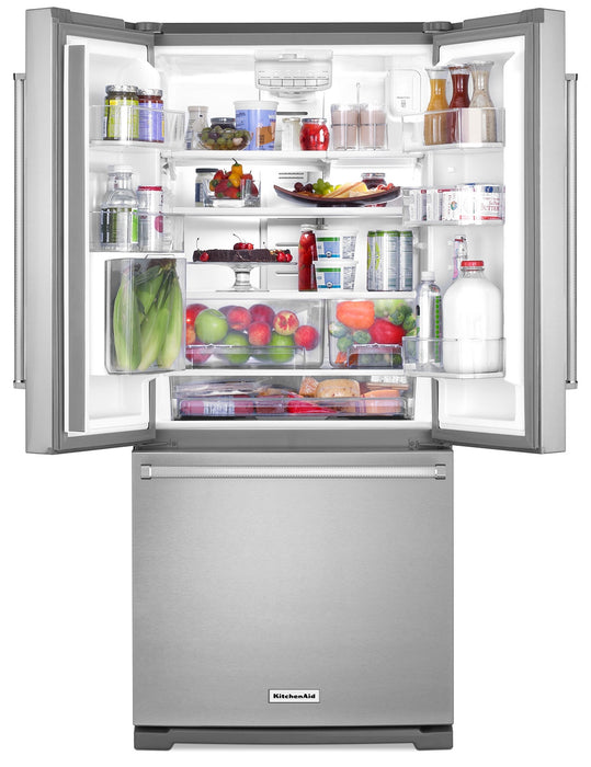 KitchenAid 30\" 22 Cu. Ft. French-Door Refrigerator - Stainless Steel - KRFF300ESS