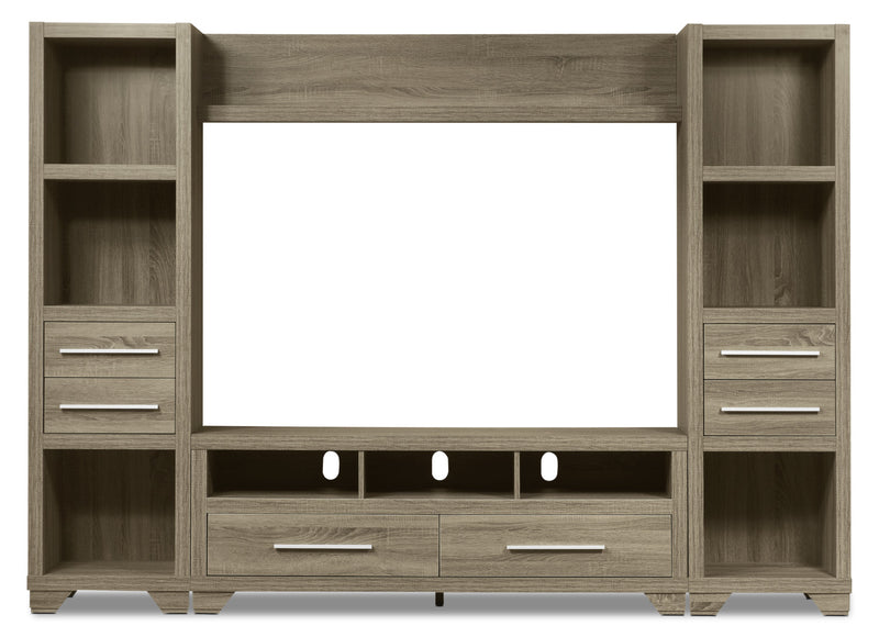 Glendale 99\" 4-Piece Entertainment Centre with Storage and Cable Management for TVs up to 65\"- Grey