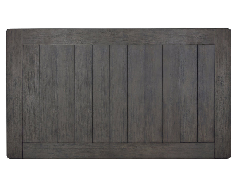 Echo 6pc Dining Table Set with Table, Bench & 4 Chairs, Storage Drawers, Trestle Base, 70\"W - White/Grey