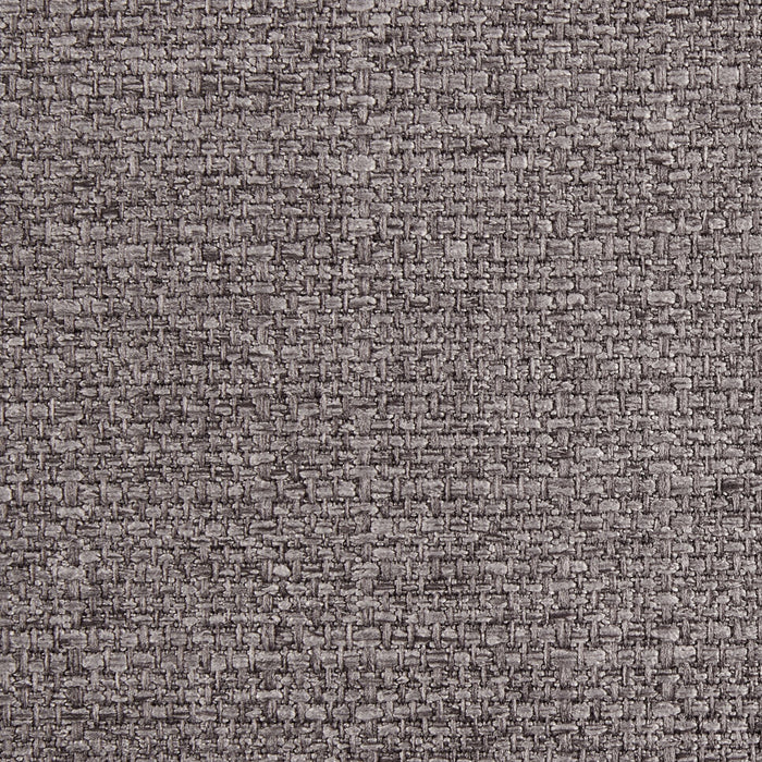 Eden Dining Chair with Linen-Look Fabric, Metal - Grey