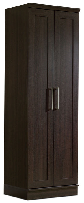 Clinton 23.31\" Storage Cabinet with 4 Shelves - Dark Brown