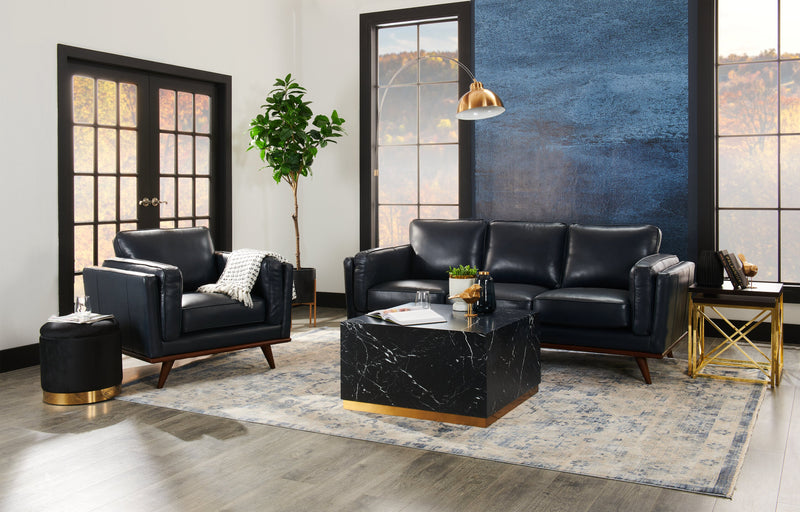 Emery 20\" 2-Pack Accent Nesting Tables - Cappuccino & Gold