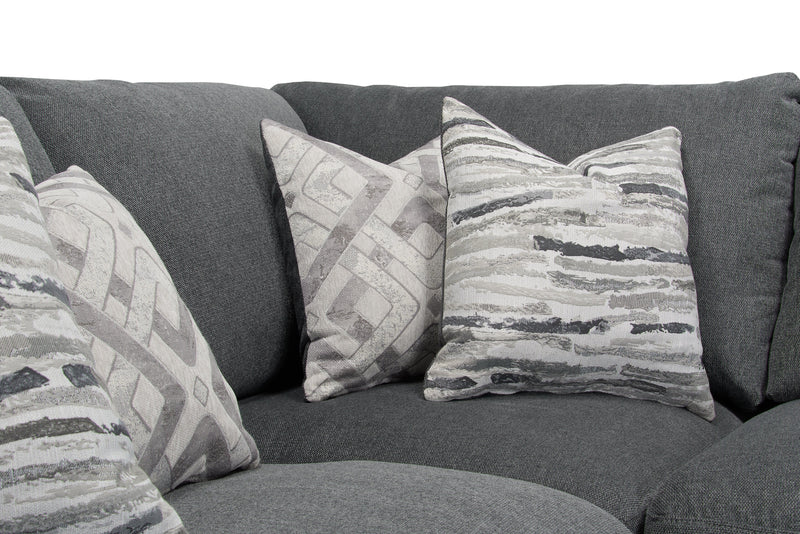 Scott Living Evolve Modular 5-Piece Linen-Look Fabric Armless Sectional with Feather Down Cushions - Charcoal Grey