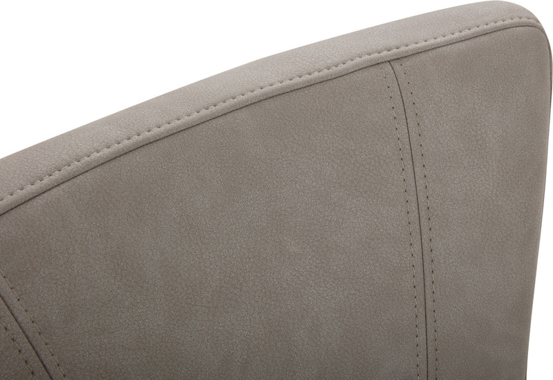 Quinn Barstool with Vegan Leather Fabric - Taupe
