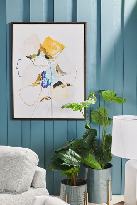 Acrylic Yellow Flower - 31\" x 41\"