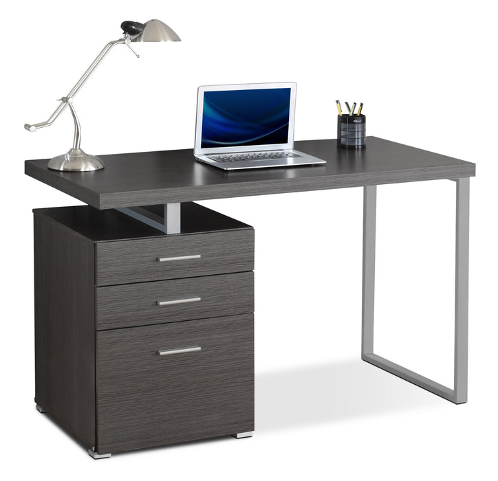 Rimini 48\" Computer Office Desk with 3-Drawers - Grey