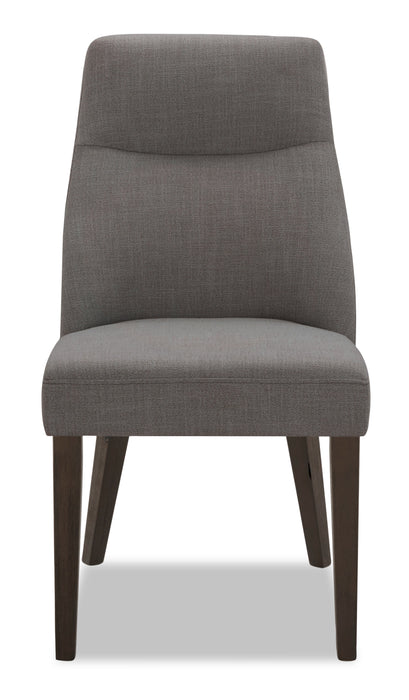 Gabi Dining Chair with Linen-Look Fabric - Charcoal