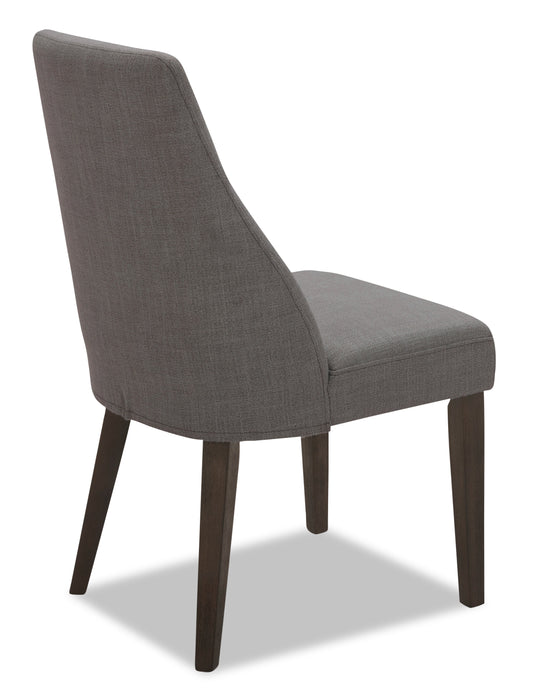 Gabi Dining Chair with Linen-Look Fabric - Charcoal