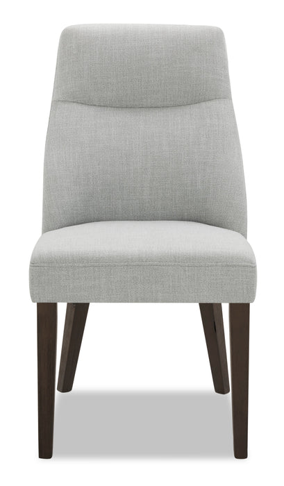 Gabi Dining Chair with Linen-Look Fabric - Grey