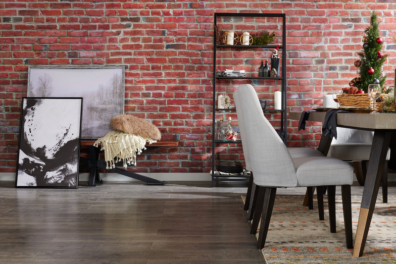 Gabi Dining Chair with Linen-Look Fabric - Grey