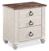 Willowton Bedside 2-Drawer Nightstand, 23.7\"W x 25.7\"H - Whitewash