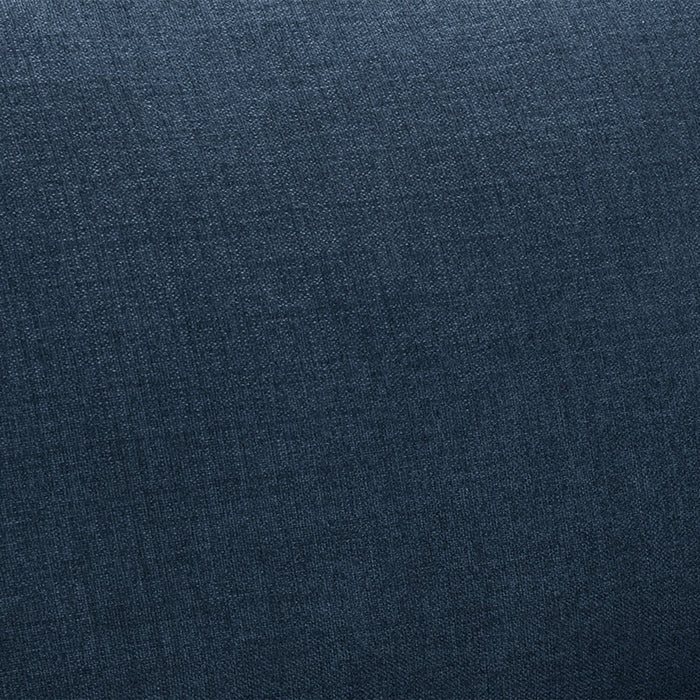 Cindy Crawford Home Gena 2-Piece Left-Facing Linen-Look Fabric Sectional with Wood Legs - Midnight Blue