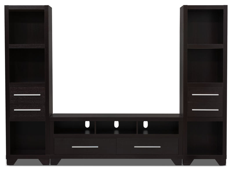 Glendale 3-Piece Entertainment Centre with Storage and Cable Management for TVs up to 65\"- Espresso