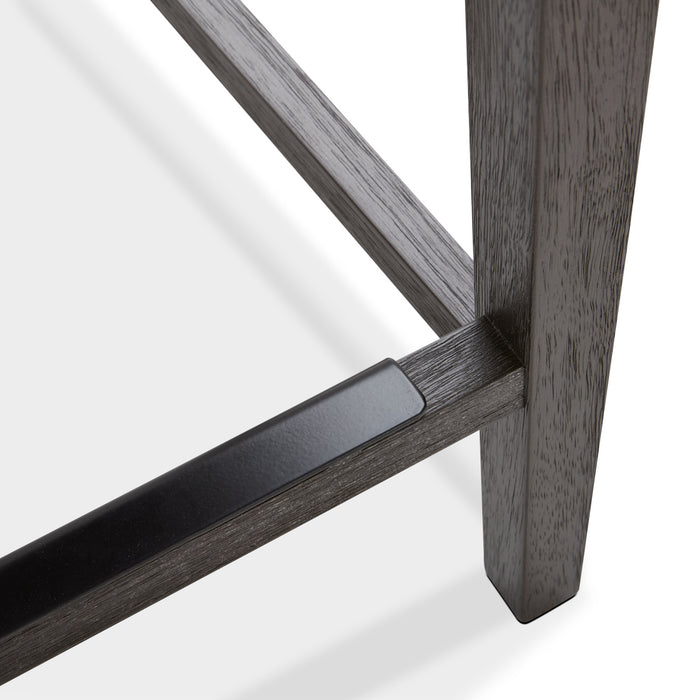 Quinn Counter-Height Stool with Vegan Leather Fabric - Taupe