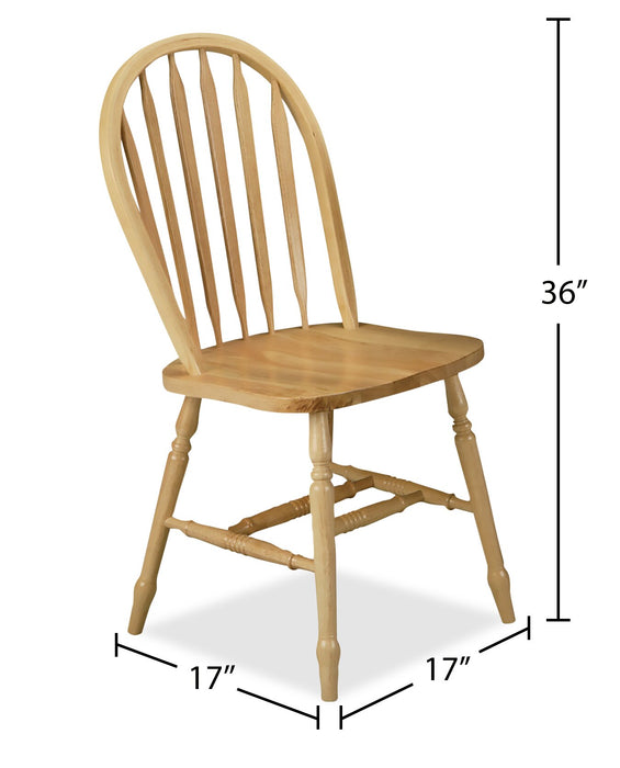 Hana Dining Chair, Wood, Slat-Back - Natural